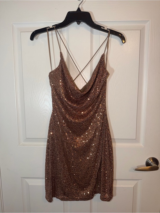 Windsor Dresses & Skirts - ✨ Windsor Brown Sequin Open Back College Party Cocktail Dress Medium 🤎